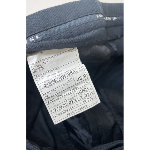 Ermenegildo Zegna Dress Pants Men's Lyocell Cotton Blend Navy Blue 38x30 - Picture 2 of 8